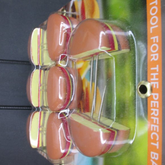 8 Just Grilling  count Corn on the cob holders Hamburger design NEW - Picture 2 of 4